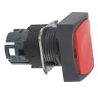 SCHNEIDER ELECTRIC - SNRZB6DA4 Head for non illuminated push button, Harmony XB6, red rectangular flush, 16mm, integral LED, spring return, unmarked