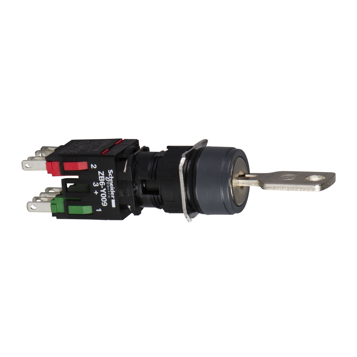 SCHNEIDER ELECTRIC - SNRXB6AGH5B Complete selector switch, Harmony XB6, black Ø 16 3 position stay put 1NO+1NC 200