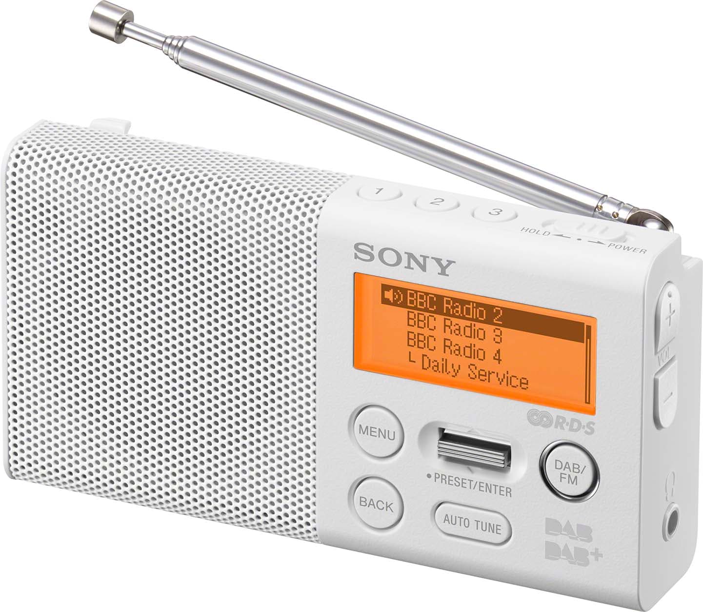 Sony - SONXDRP1DBPW.CE7 Taschenradio,UKW,DAB,DAB+,KopfhArer,wei