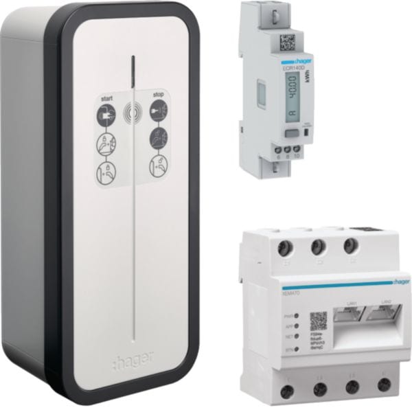 HAGER - HAGXEV1K07T2SEMC KIT WITTY SOLAR 7KW RFID + EMC + MID 1P