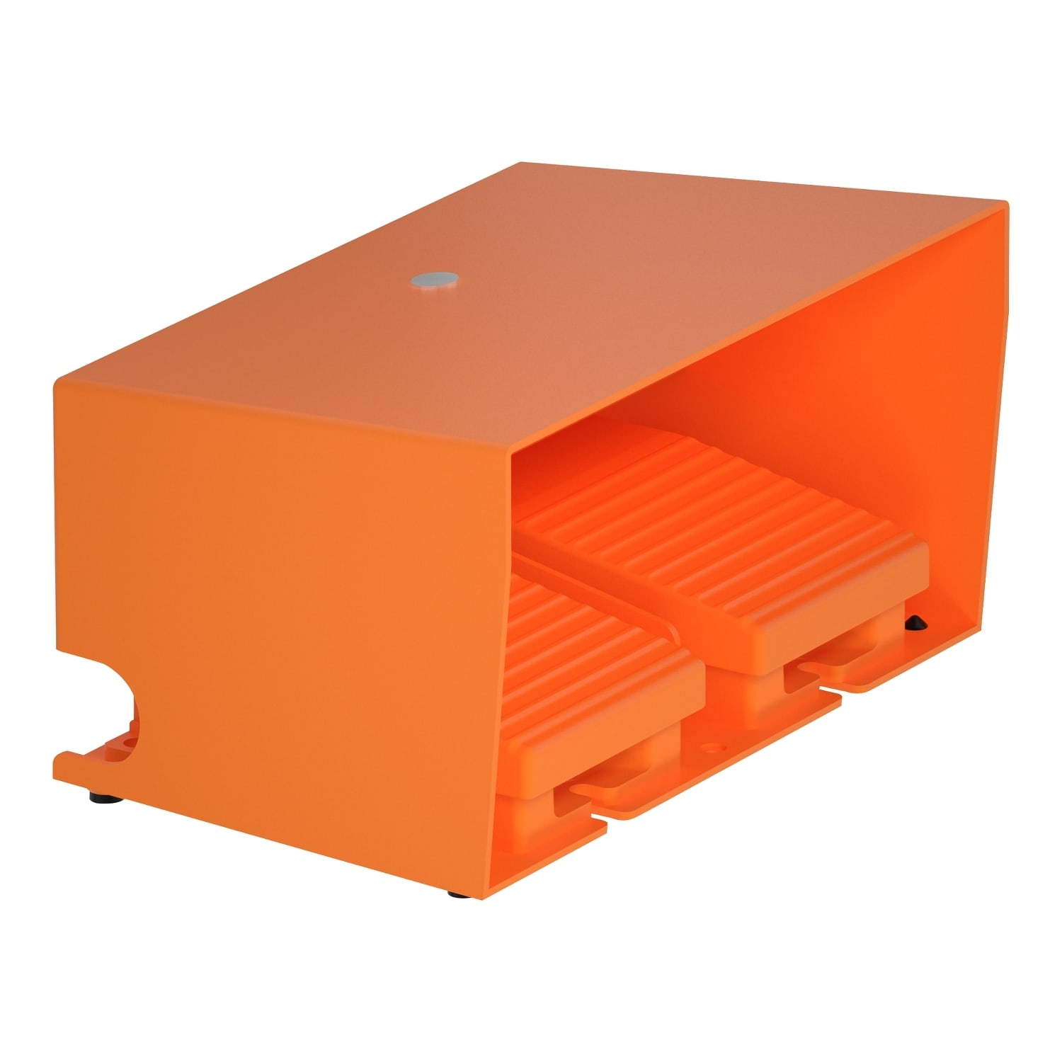 SCHNEIDER ELECTRIC - SNRXPER3100D Double foot switch, Harmony XPE, metal, orange, with cover, 1 step, 2 contacts 1NO+NC, IP66