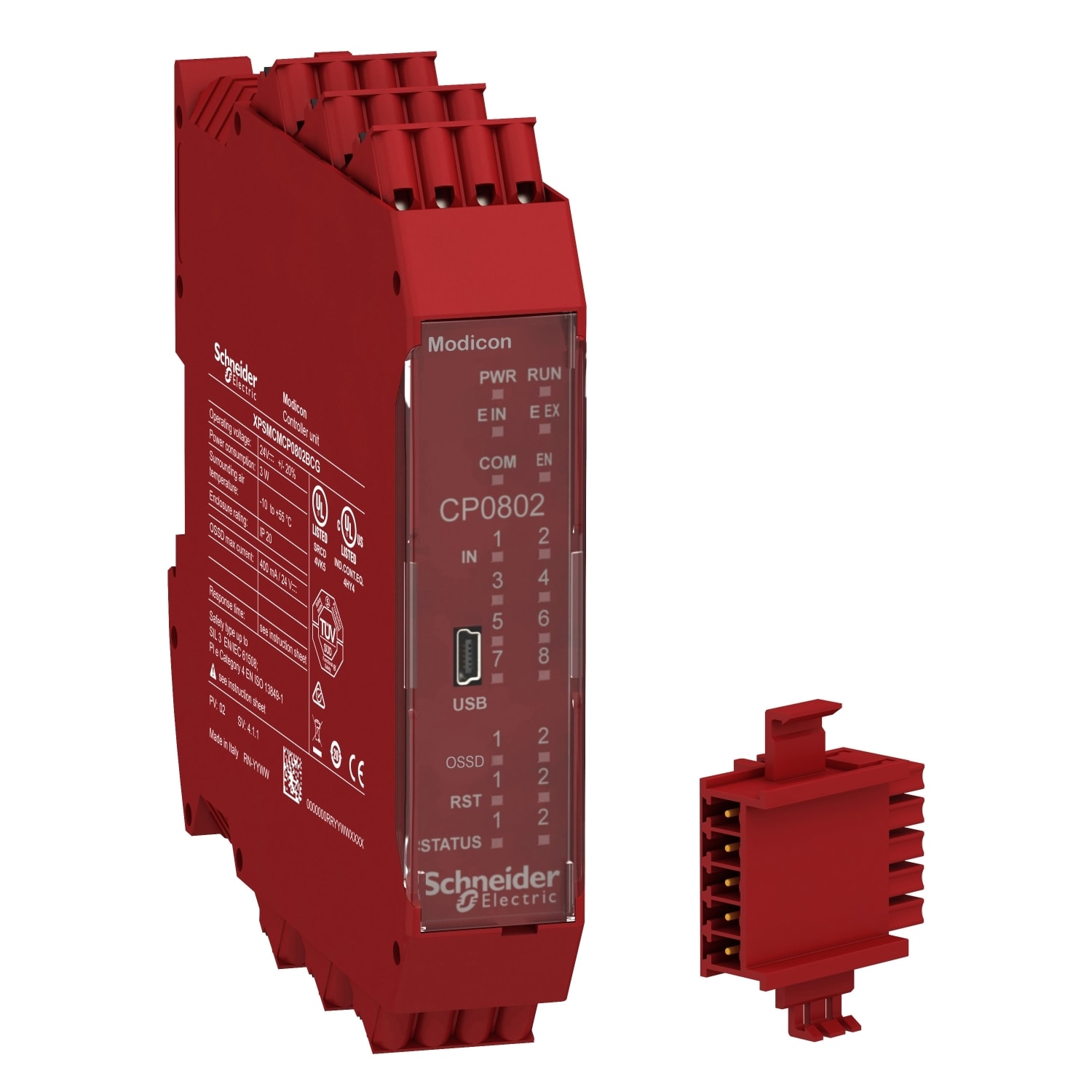 SCHNEIDER ELECTRIC SNRXPSMCMCP0802BCG CONTROLL. SIC. 8DI 2DO M.MOLLA + CONN.