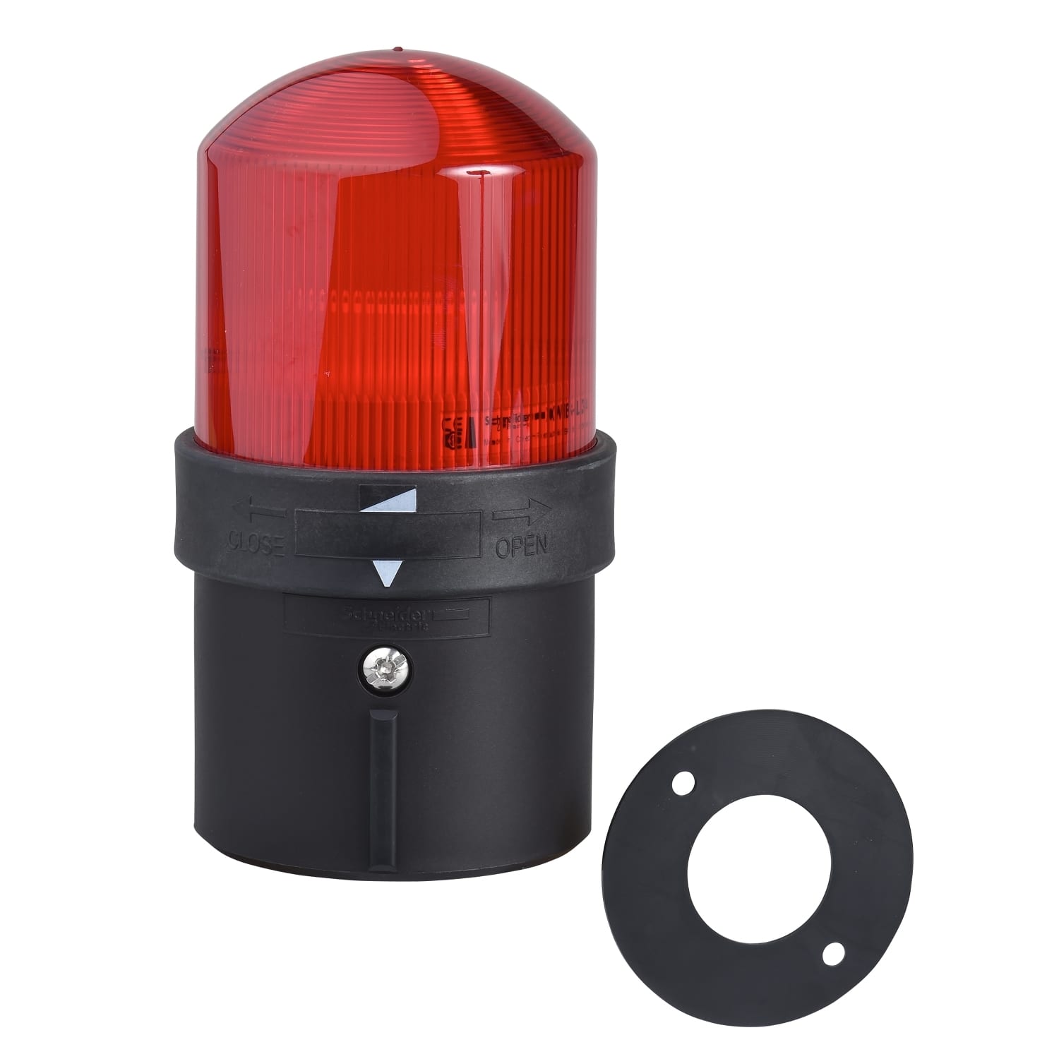 SCHNEIDER ELECTRIC - SNRXVBL0G4 Complete beacon, Harmony XVB Universal, 70mm, integral LED, steady, red, IP65/66, 120V AC