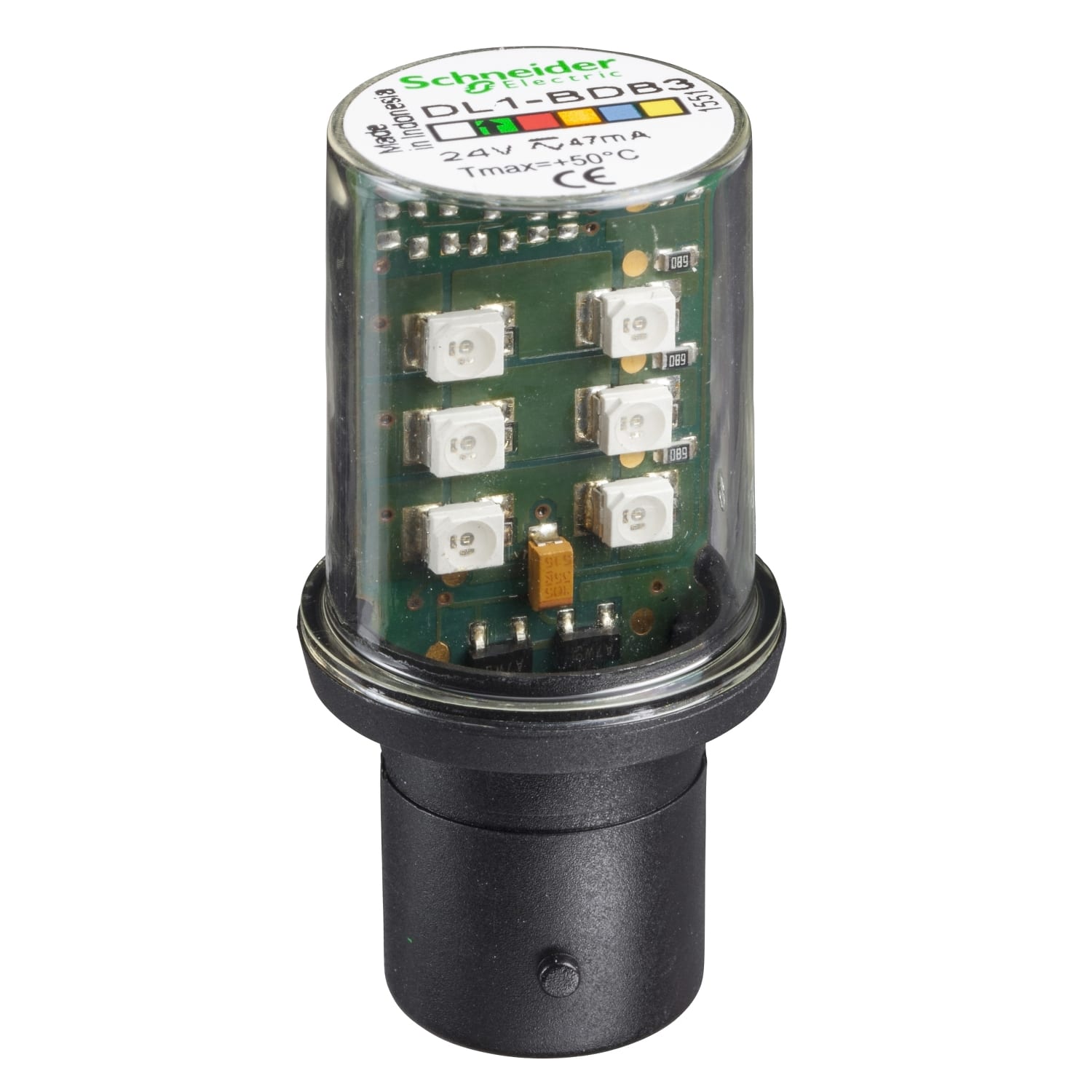 SCHNEIDER ELECTRIC - SNRDL1BDB3 Lampadina LED verde - BA 15D - 24 V