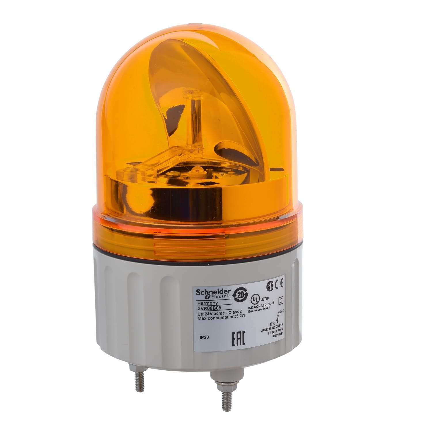 SCHNEIDER ELECTRIC - SNRXVR08B05 Dispositivo a luce rotante 84mm arancio 24 VAC/VDC