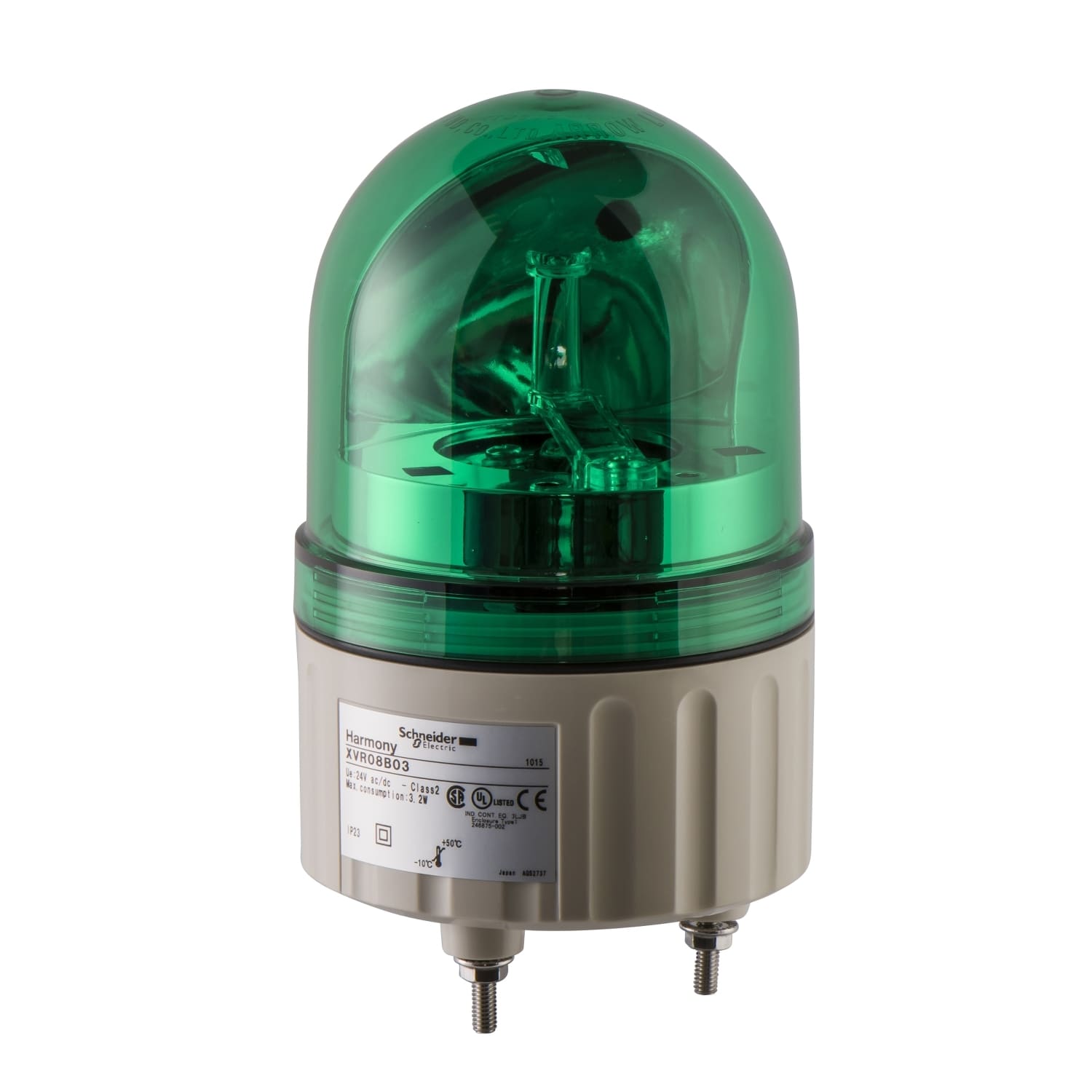 SCHNEIDER ELECTRIC - SNRXVR08B03 Dispositivo a luce rotante 84mm verde 24 VAC/VDC