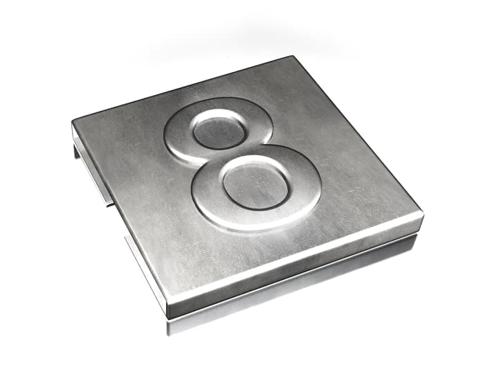 ABB SPA ABBYID-CHAR-8 TY-MET CIFRA 8 INOX 316 100PZ