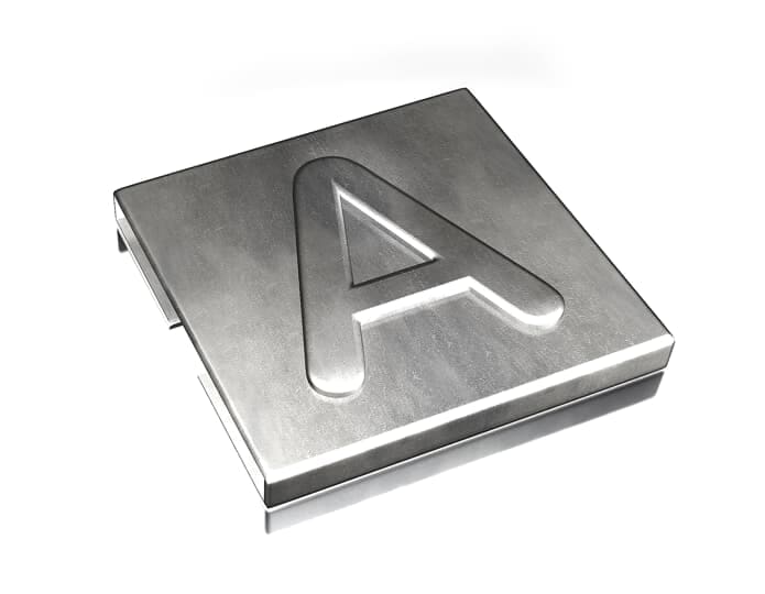 ABB SPA ABBYID-CHAR-A TY-MET LETTERA A INOX 316 100PZ