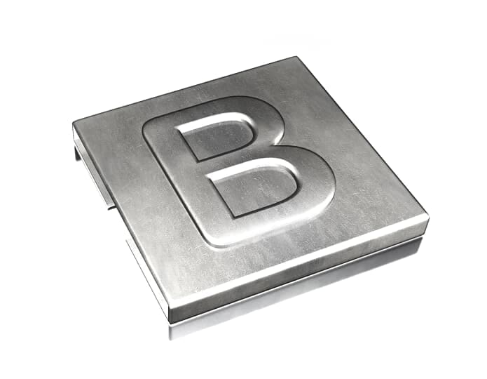 ABB SPA ABBYID-CHAR-B TY-MET LETTERA B INOX 316 100PZ