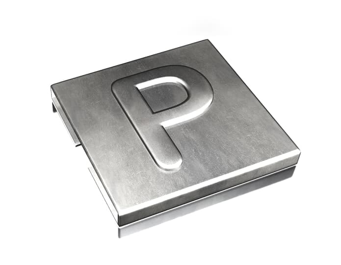 ABB SPA ABBYID-CHAR-P TY-MET LETTERA P INOX 316 100PZ