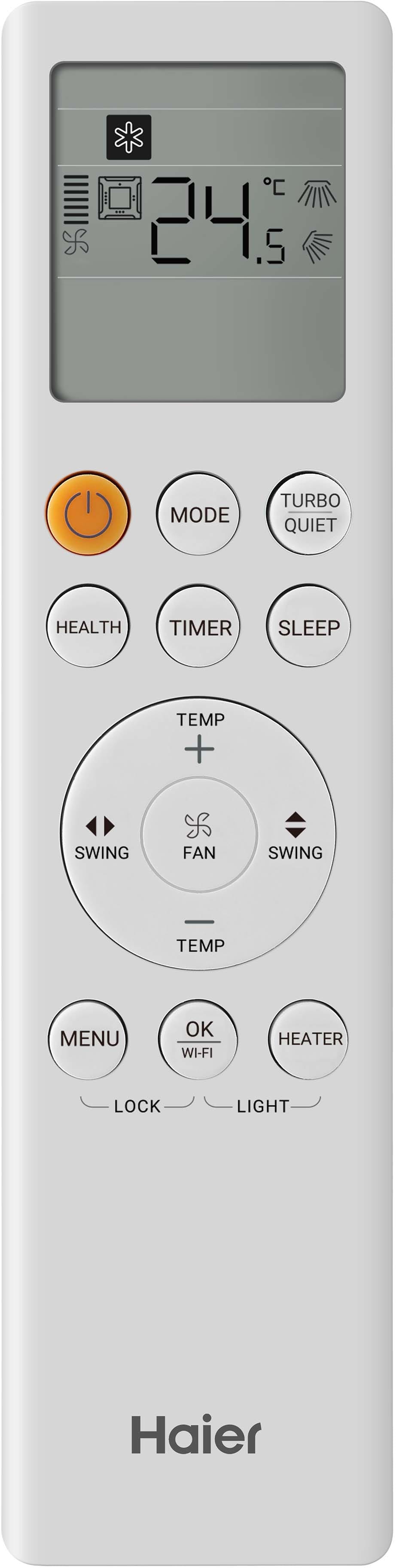 HAIER HVAC SOLUTIONS HAIAACBSBE01 YR-HQS01 REMOTE CONTROLLER