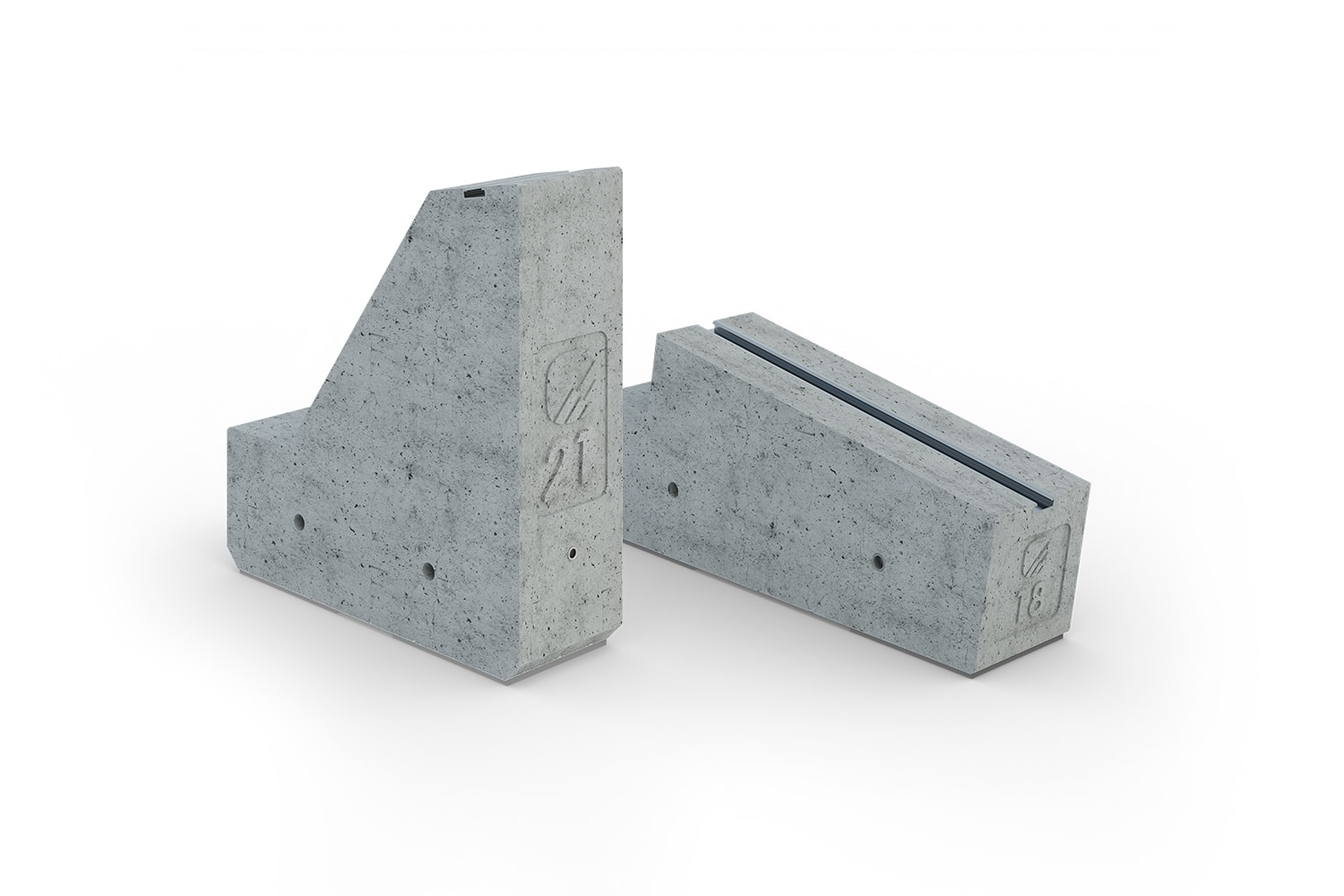 CONTACT ITALIA SRL - IICZP0521 Zavorra posteriore 5° 21 Kg in conglomerato cementizio per strutture fotovoltaiche