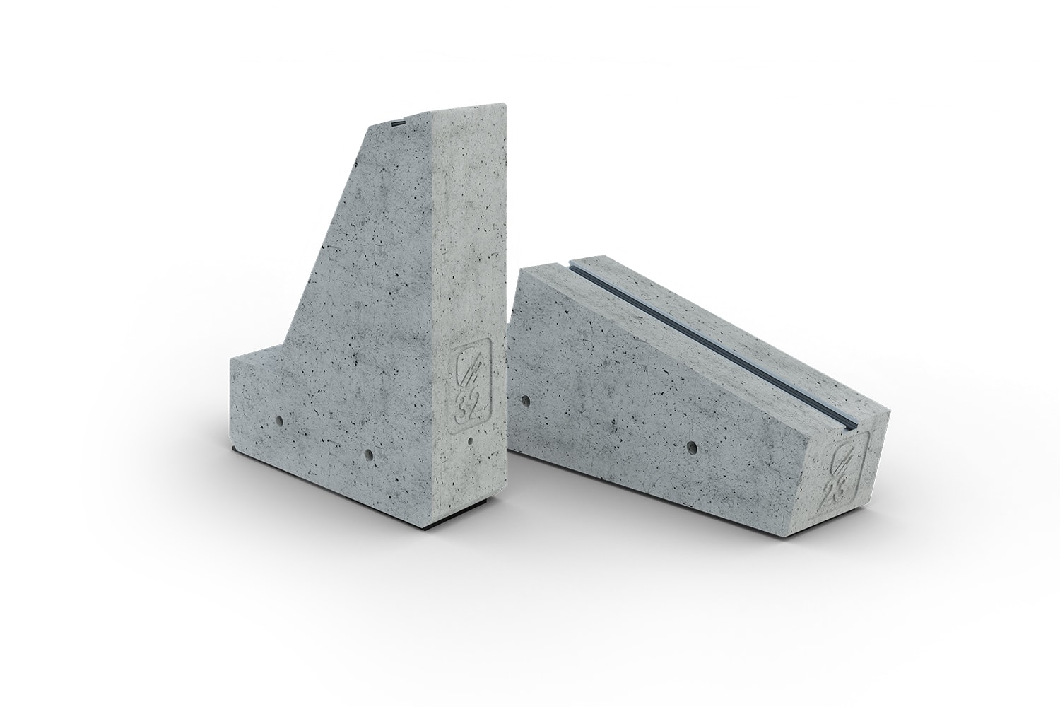 CONTACT ITALIA SRL - IICZP1532 Zavorra posteriore 15° 32 Kg in conglomerato cementizio per strutture fotovoltaiche su tetto piano