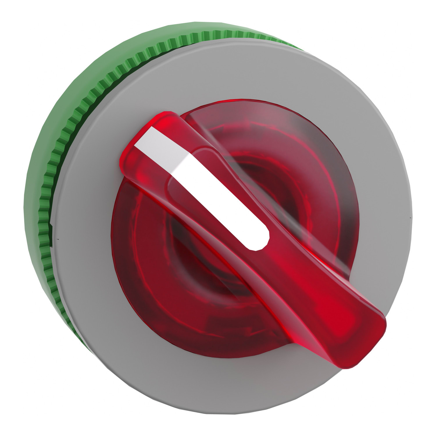 SCHNEIDER ELECTRIC - SNRZB5FK1243C0 Testa selettore luminoso rosso 2 pos filopannello -ghiera grigia- per LED universale- Ø30