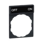 SCHNEIDER ELECTRIC - SNRZBY2367 Porta etichetta 30 X 40mm - per unità Ø22 - con etichetta OFF-ON