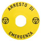 SCHNEIDER ELECTRIC - SNRZBY9630M ETICHETTA ARRESTO DI EMERGENZA