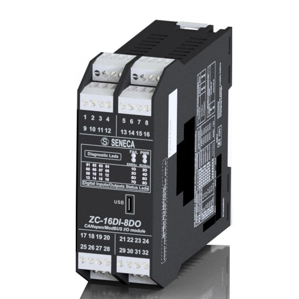 SENECA SCXZC-16DI-8DO MODULO 16 DI - 8 DO CANOPEN / MODBUS