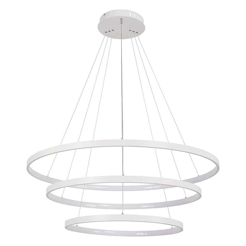 ROSSINI RSSZER004B SOSPENSIONE 3 CERCHI BIANCA LED 100W IP2