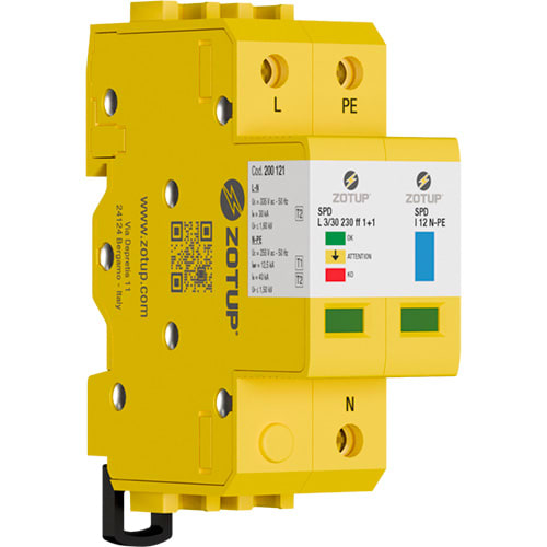 ZOTUP SRL ZOT200121 L 3/30 230 FF 1+1 SPD TIPO 2 IN 30 KA