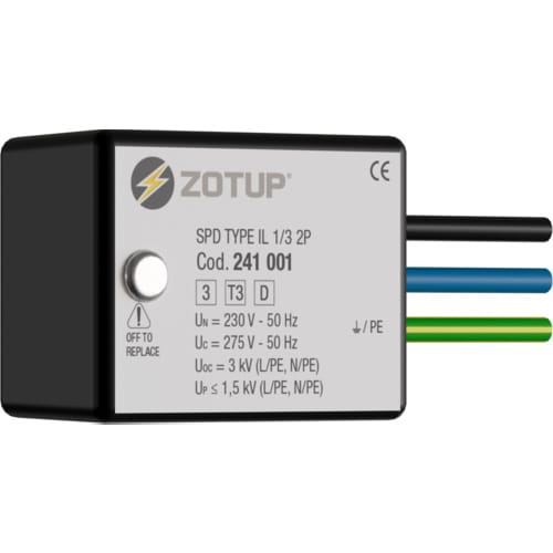 ZOTUP SRL ZOT241001 IL 1/3 2P SPD TIPO 3 UC 6 KV 1P+N TT E T