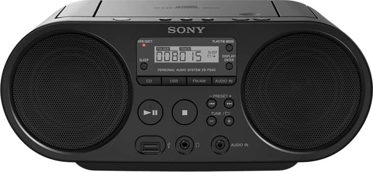 SONY SONZSPS50B.CED CD-Player 2x2W Display UKW USB MP3 AuxIn