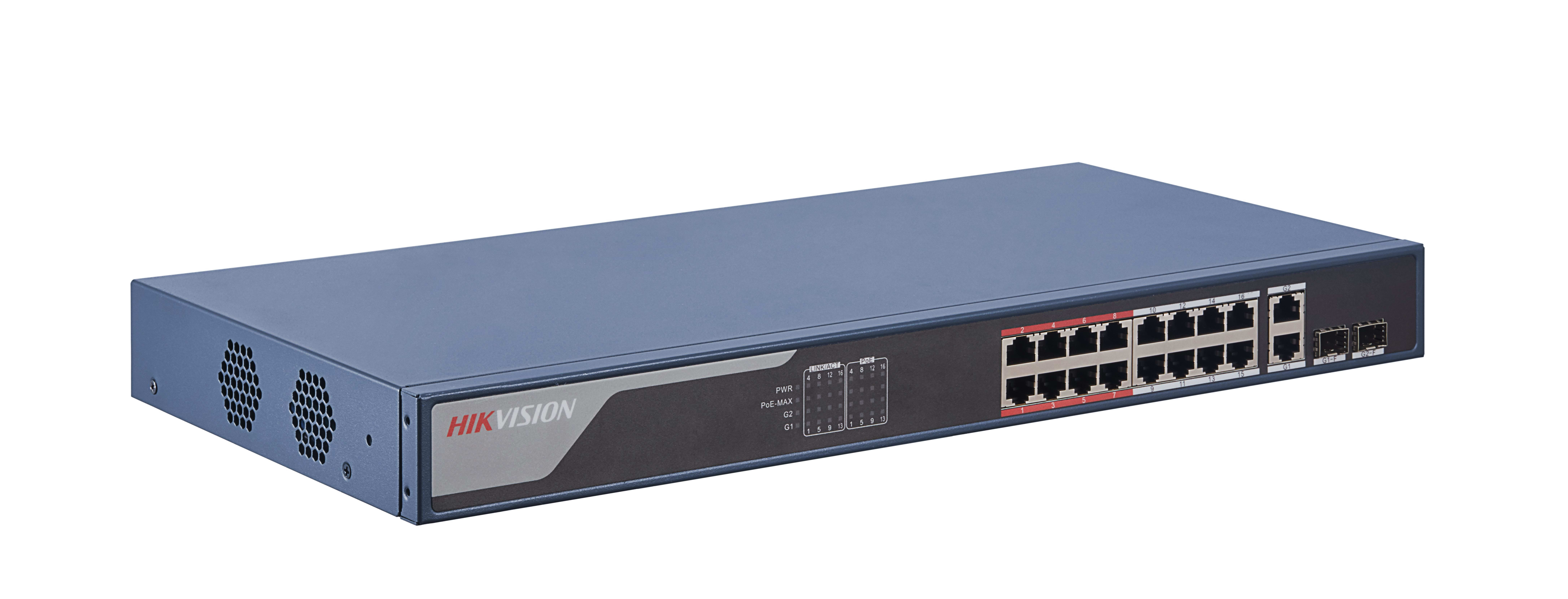 HIKVISION ITALY SRL - HIK301802304 DS-3E1318P-EI SWITCH SMART MANA 16 POE
