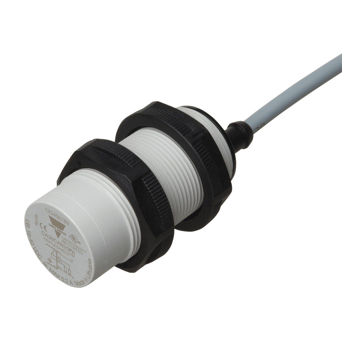 CARLO GAVAZZI - GAVCA30CAN25PA SENS. CAP. M30 PAR SCH PNP NO+NC CAVO