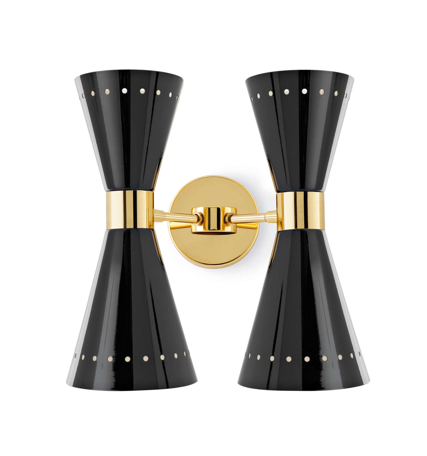 LINEA LIGHT-STILNOVO - SNV9572 MEGAFONO P.TE 2BR. 4XE14 OTT/NERO