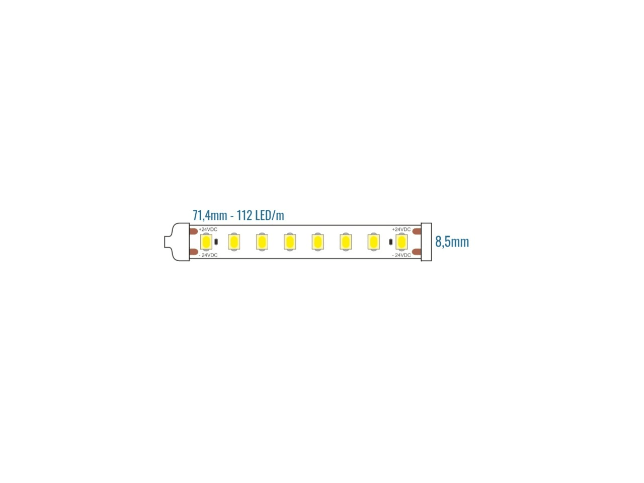 LEF LIGHTING SRL LEFA41A2411CA30 STRIP LED 24V 10W 3000K IP65 1000LM