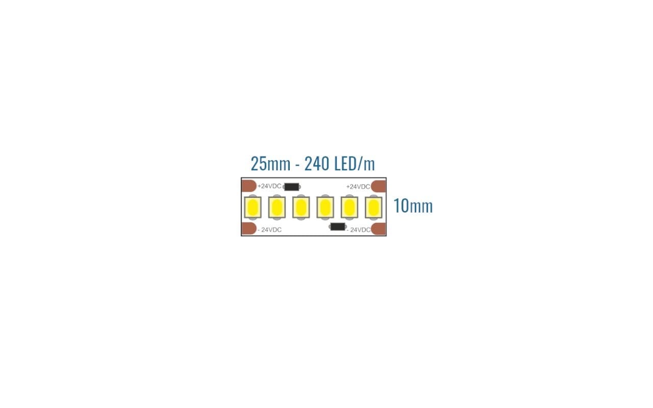 LEF LIGHTING SRL - LEFA41ES2424030 STRIP LED 24V 19.2W 3000K IP20 2060LM