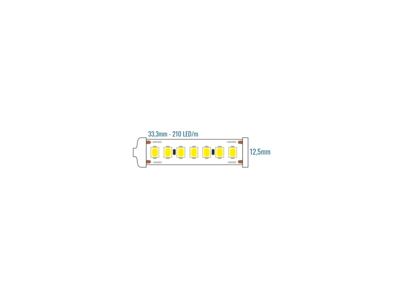 LEF LIGHTING SRL LEFA41H24210I27 STRIP LED 24V 14.4W 2700K IP68 1600LM