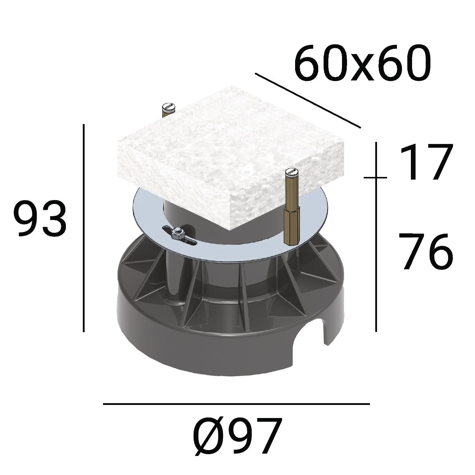 LINEA LIGHT (ILED) ILD83411 ACESS.CONTROC.ORMA C/FLANGIA 4W
