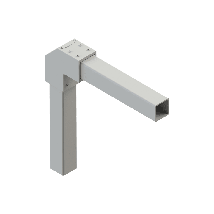 DKC-RAMBLOCK - RMBR5SHSAF Adattatore angolare a 90 gradi, tubo quadro 80x80 mm