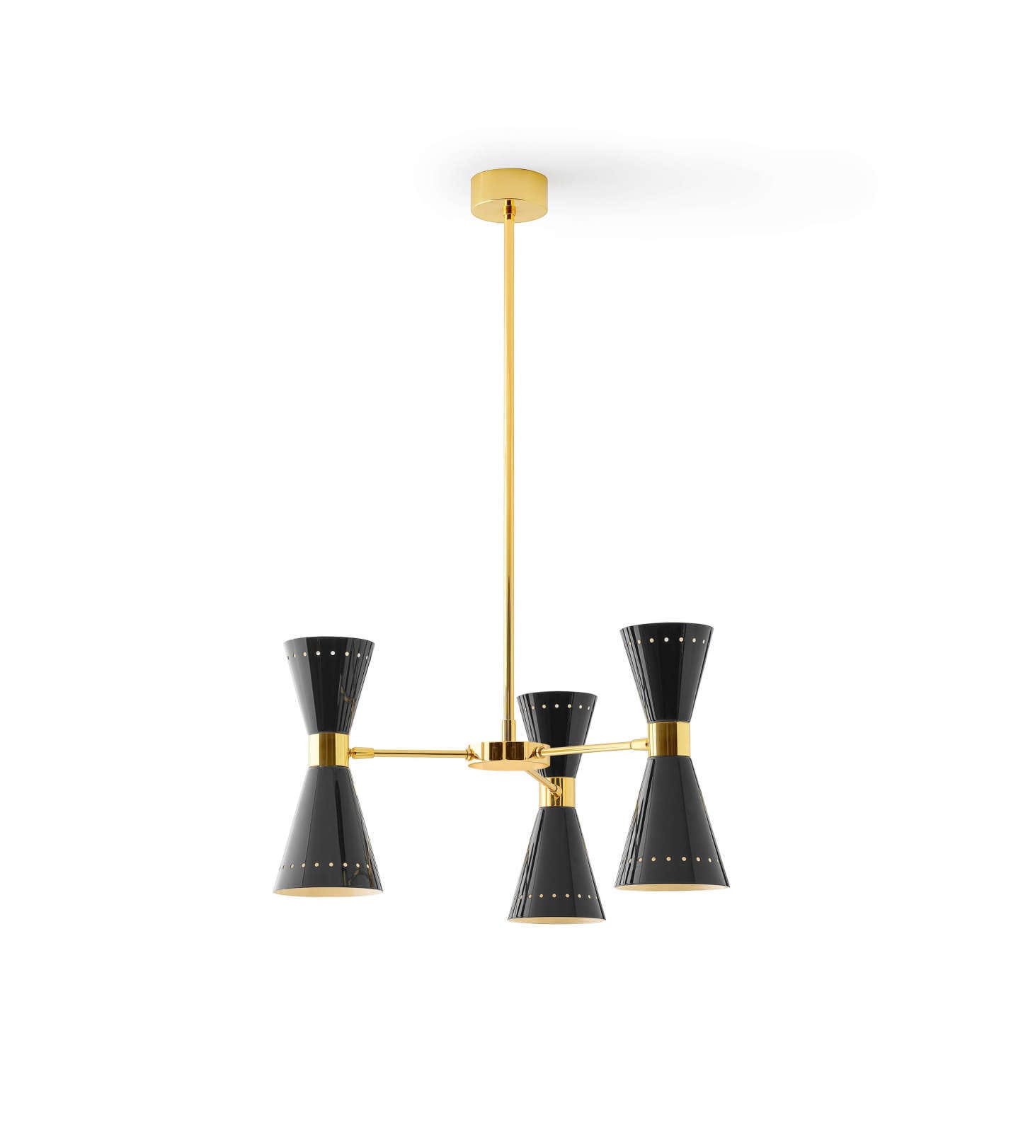 LINEA LIGHT-STILNOVO SNV9576 MEGAFONO SOSP. 3BR 6XE14 OTT/NERO