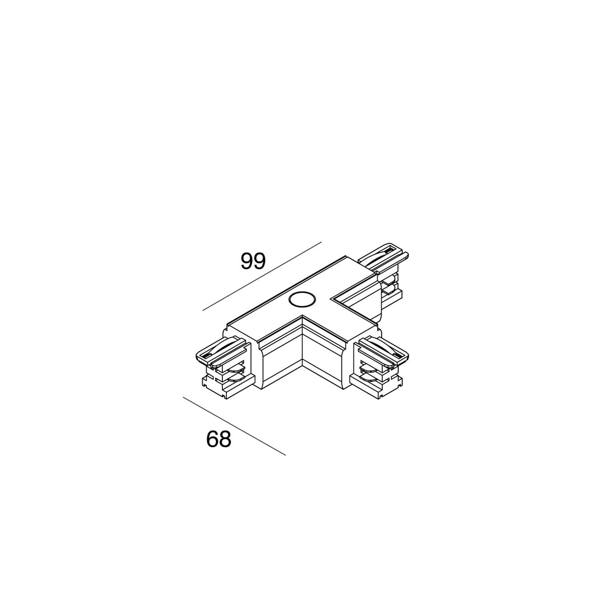 NOVALUX SPA NOX106710.01 ALL-TRACK: GIUNTO A T INTERNO SX BIANCO