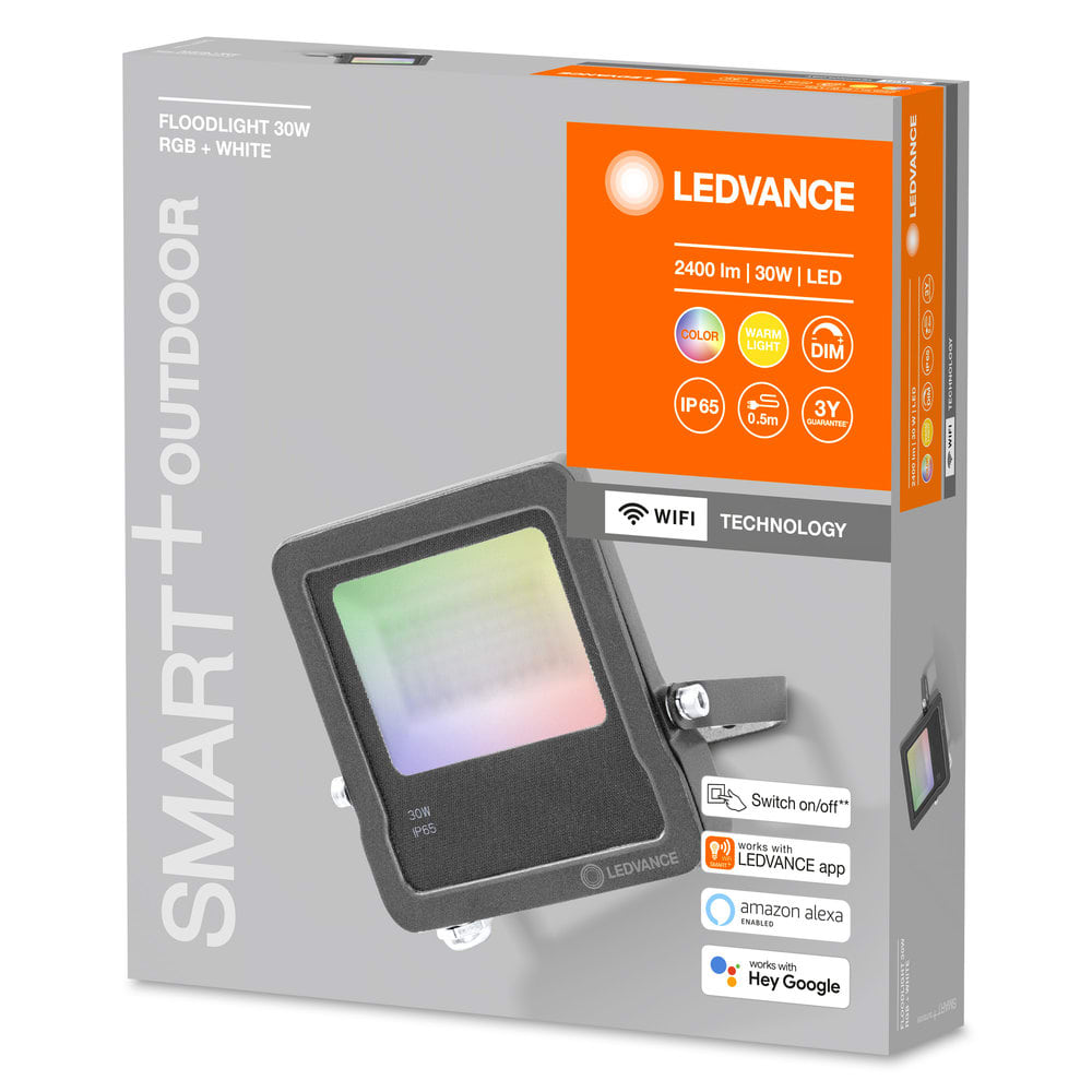 LEDVANCE LDVLUM474642WF SMART OUTD WIFI FLOOD 30W RGBW DG LEDV