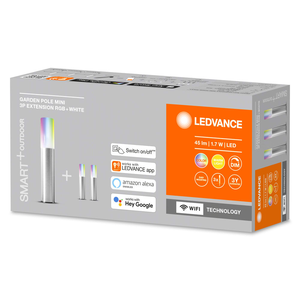LEDVANCE LDVLUM478237WF SMART WIFI GARDPOLE MINI RGBW 3PEXTLEDV