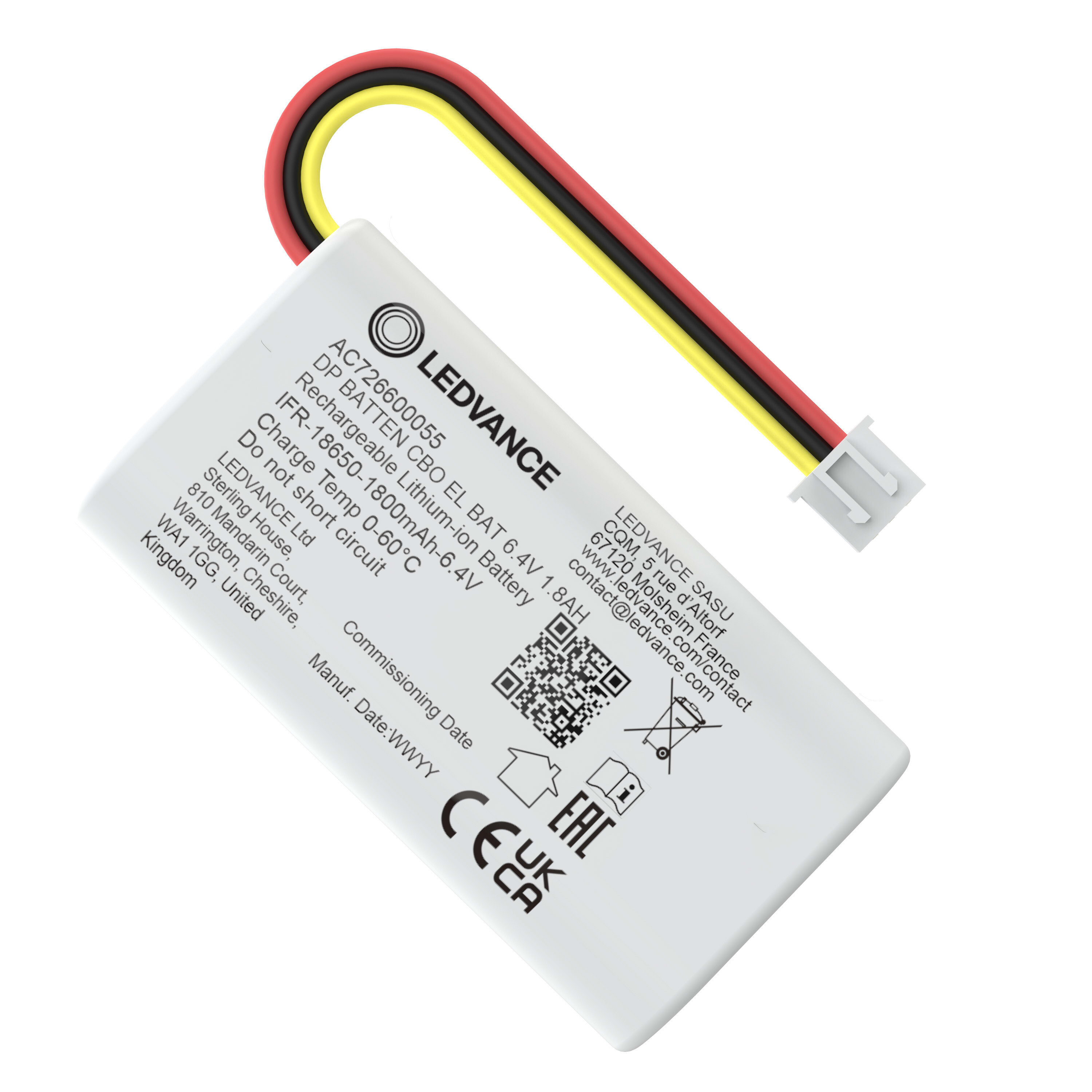 LEDVANCE LDVDPCBOELBAT DP BATTEN CBO EL BAT 6.4V 1.8AH LEDV