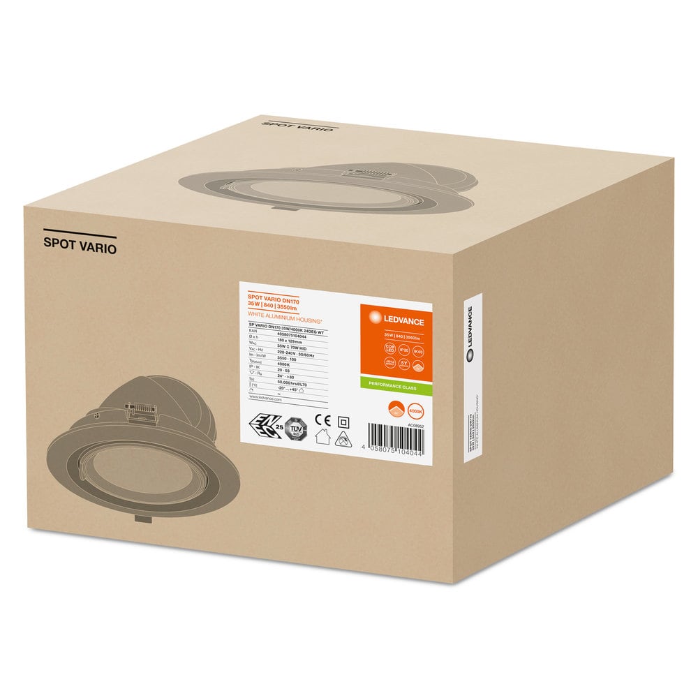 LEDVANCE LDVSPVAR35840W SP VARIO DN170 35W/4000K 24DEG WT LEDV