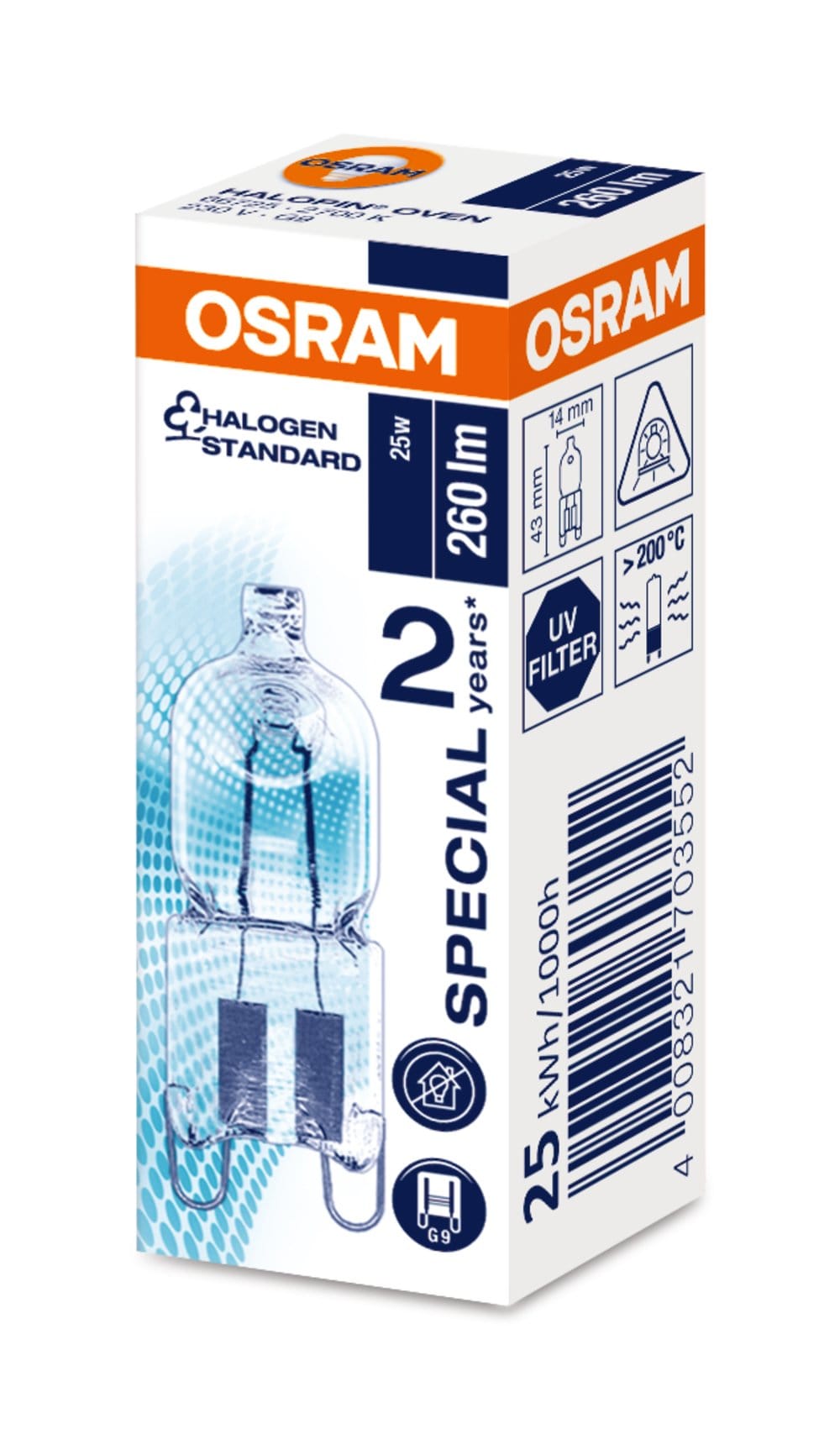 LEDVANCE LDVH66725OVEN 66725 OVEN 25W 230V G9 FS1 OSRAM