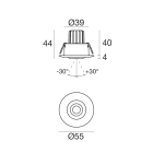 LINEA LIGHT (ILED) - ILD92588W15 VIKY-Q 2 QU.ANTIABBAGL.1L 1W CROMO