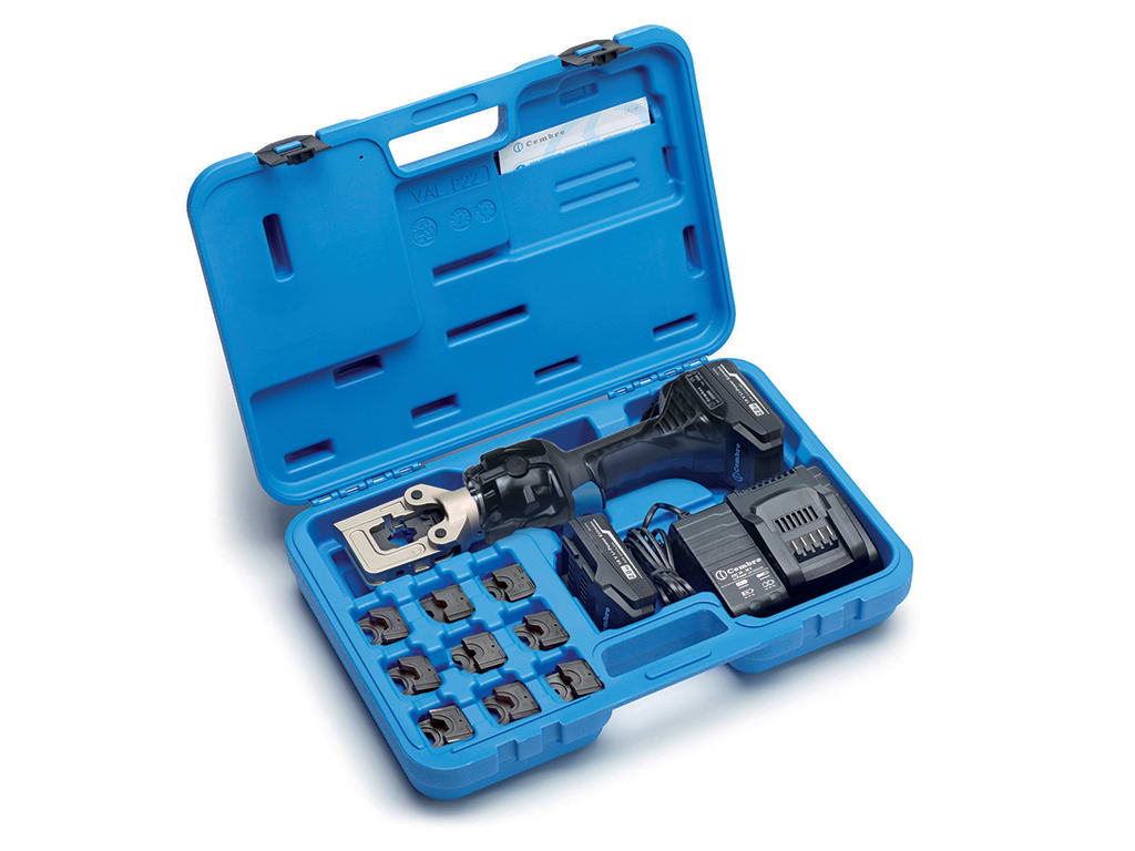 CEMBRE SPA - CEMB500ND UTENSILE OLEODINAMICO A BATTERIA PER LA COMPRESSIONE, DA 60kN, BI-LINEAR, CON TESTA CHIUSA APRIBILE, PER CONNETTORI ELETTRICI FINO A 300 MMQ