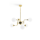 LINEA LIGHT-STILNOVO - SNV9556 GALASSIA SOSP.6 LUCI OTTONE DORATO