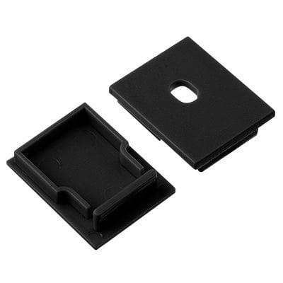 LINEA LIGHT (ILED) ILD83139 KIT TAPPI LUNO QUADRATO 2PZ NERI