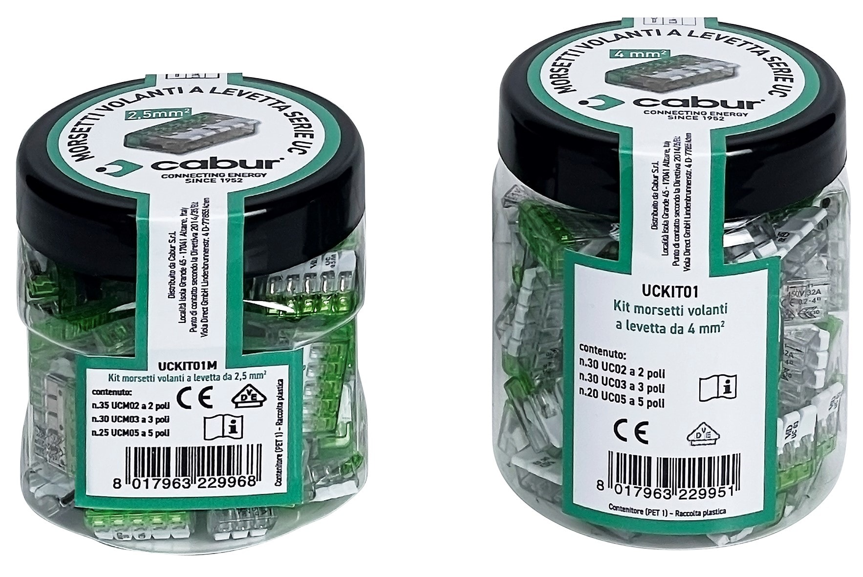 CABUR SRL CBRUCKIT01M UCKIT01M KIT CONNETTORI BARATTOLO 2.5 MM