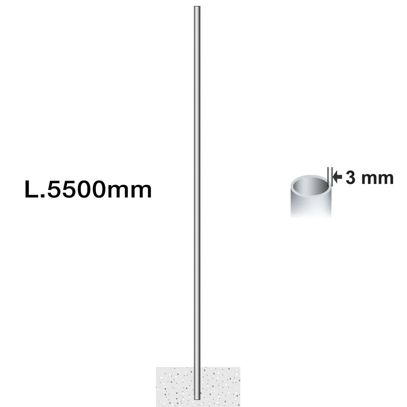 LINEA LIGHT (ILED) ILD98163 PALO CILINDRICO SP3 HFT5MT ZINCATO