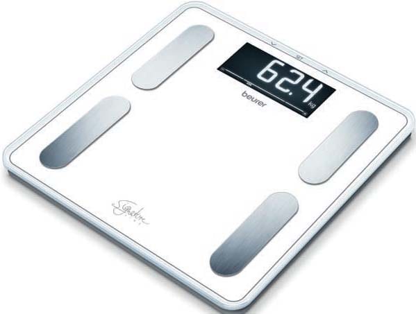 BEURER BUE73575 Fettanalysewaage b.200kg Glas XL-LCD BMI