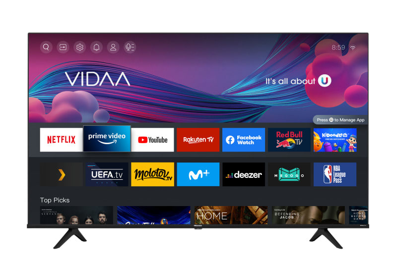 HISENSE HSZ43A6BG LEDTV 108cm UHD 60Hz T2CS SmartTV QuadC