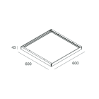 NOVALUX SPA - NOX102086.01 BOX PER INSTALLAZIONE A PLAFONE 600X600: Kit da assemblare, non installabile a parete. Idoneo per l?alloggiamento del kit di emergenza (102025.99/1020