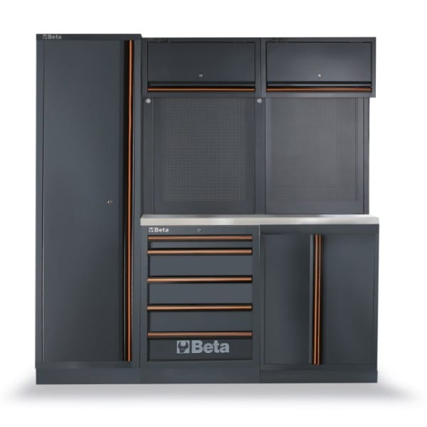 BM SPA BMM045000021 ARREDI PRO B-2MT PIANO INOX 2MOD+ARMADIO